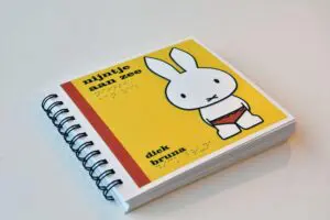 voelbare uitgave met braille van nijntje aan zee