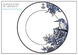 Voelbare tekening van het plafond van de Balkonkamer in Paleis Noordeinde