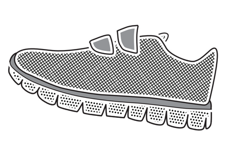 Voorbeeld 3D-2D schoen zijaanzicht