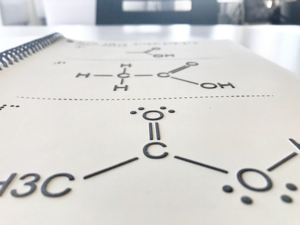 Op de Tast: voorbeeld van een voelbare structuurformule